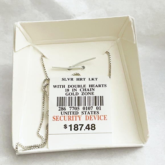 NWT 925 Sterling Silver Double Heart Locket 16" - Picture 4 of 4